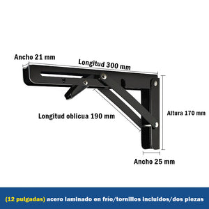 Soporte de pared con soporte triangular (2 piezas)