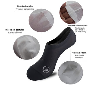 Calcetines invisibles antideslizantes con forro ultrafino