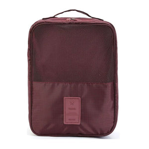 Bolsa de zapatos de viaje de doble capa, bolsa de zapatos impermeable y plegable, organizador, necesidades diarias