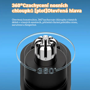 Přenosný zastřihovač chloupků v nose