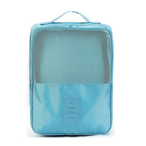 Bolsa de zapatos de viaje de doble capa, bolsa de zapatos impermeable y plegable, organizador, necesidades diarias