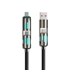 Cable de carga USB 4 en 1 mFish carga rápida MAX 240W
