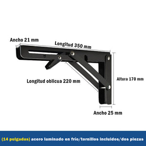 Soporte de pared con soporte triangular (2 piezas)