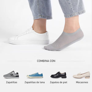 Calcetines invisibles antideslizantes con forro ultrafino