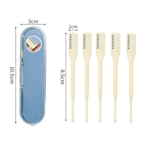 Afeitadora nasal portátil de doble cabezal para limpieza manual y segura del vello nasal