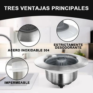 Filtro de drenaje de núcleo de rebote de fregadero mejorado