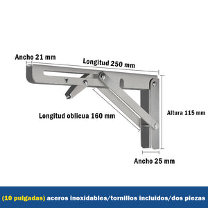 Soporte de pared con soporte triangular (2 piezas)