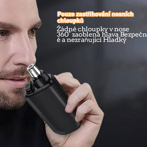 Přenosný zastřihovač chloupků v nose