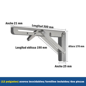 Soporte de pared con soporte triangular (2 piezas)