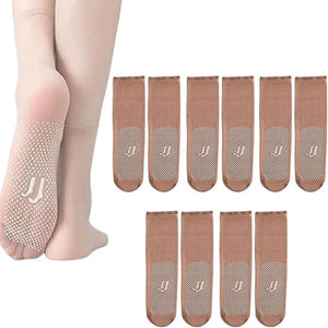 Calcetines tobilleros ultratransparentes y antideslizantes: elegancia transpirable para uso diario