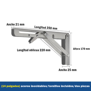 Soporte de pared con soporte triangular (2 piezas)