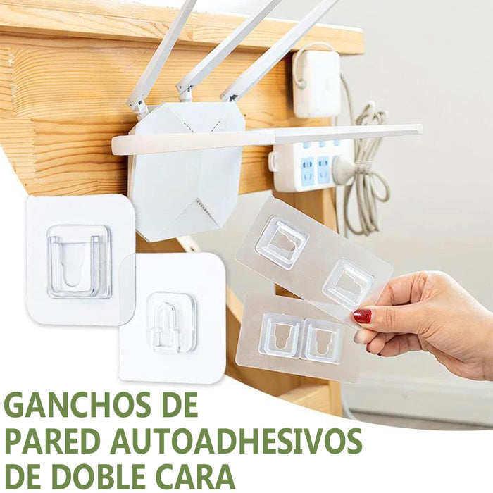 Ganchos de Pared Adhesivos de Doble Cara Reutilizables