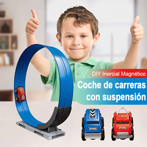 Coche de ferrocarril antigravedad para niños, juguete educativo de montaje DIY