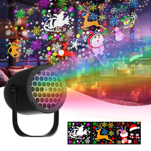 Proyector LED 16 en 1 con temática navideña