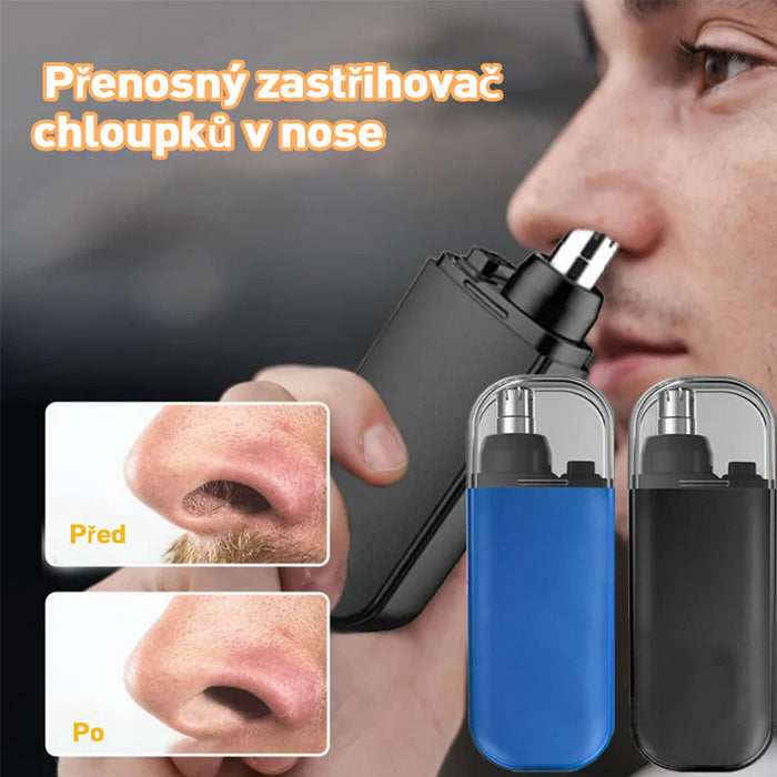 Přenosný zastřihovač chloupků v nose
