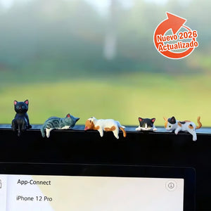 Juego de adornos de animales en miniatura para escritorio