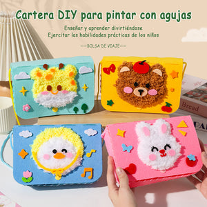 Bolso bandolera con bordado de lana