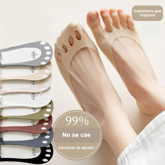 Calcetines de cinco dedos invisibles y transpirables (3 pares)