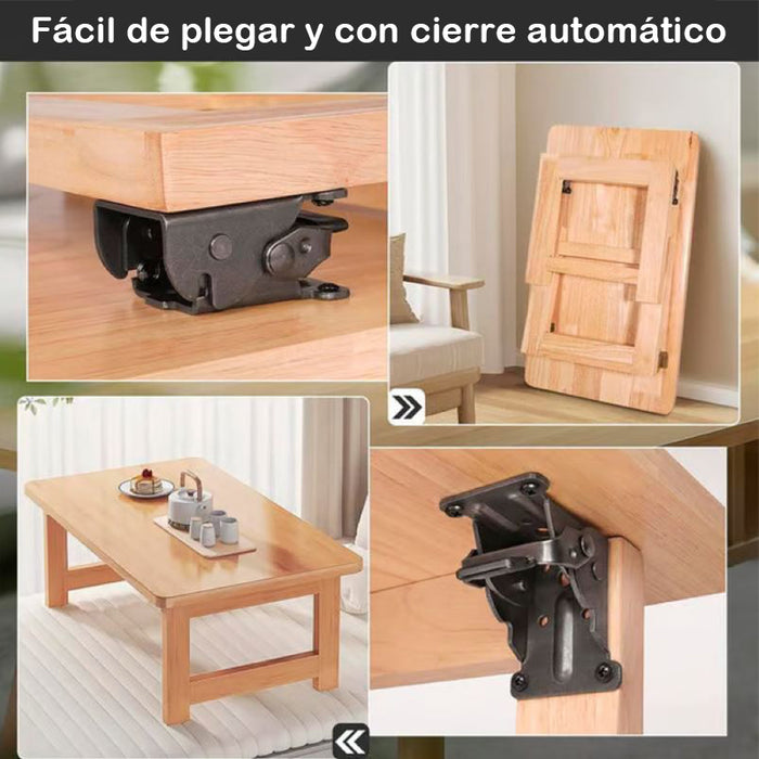 Bisagra autoblocante para marco de mesa