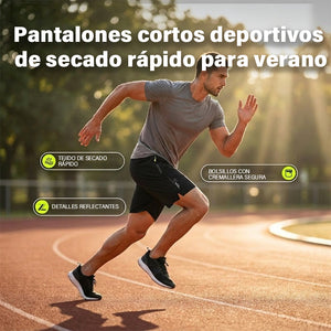 Pantalones cortos deportivos de secado rápido para hombre