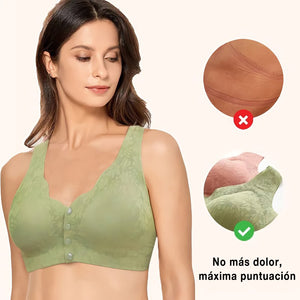 Sujetador cómodo y práctico con tapeta de botones en la parte delanteraf