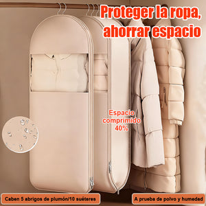 👕Bolsillo colgante que ahorra espacio con cremallera autocomprimible