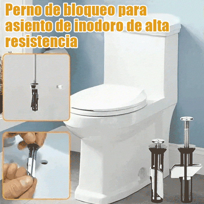 Kit de pernos de fijación para asiento de inodoro de alta resistencia