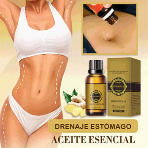Aceite de jengibre natural para desintoxicación abdominal
