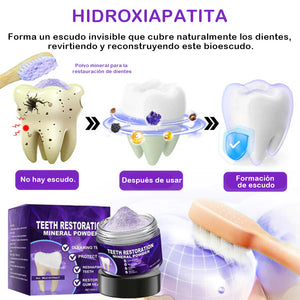 Polvo mineral para restauración dental