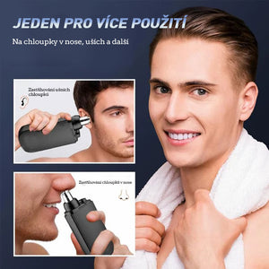 Přenosný zastřihovač chloupků v nose