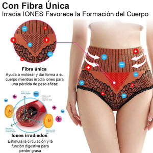 Ropa interior de algodón de cintura alta para mujer