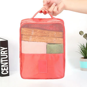 Bolsa de zapatos de viaje de doble capa, bolsa de zapatos impermeable y plegable, organizador, necesidades diarias