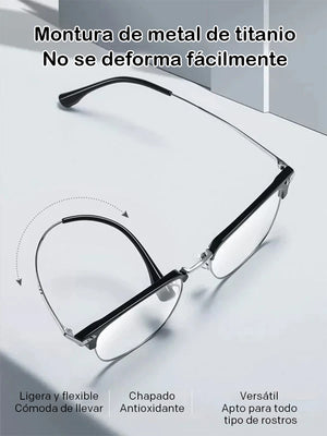 Gafas de lectura ultraligeras con zoom inteligente y antiluz azul
