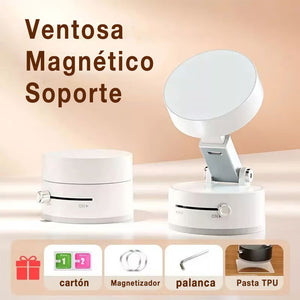 Soporte magnético para teléfono con ventosa al vacío