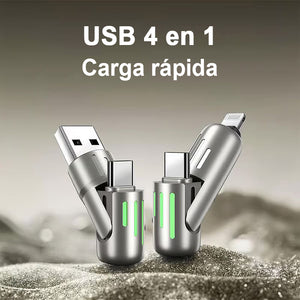 Cable de carga USB 4 en 1 mFish carga rápida MAX 240W