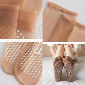 Calcetines tobilleros ultratransparentes y antideslizantes: elegancia transpirable para uso diario