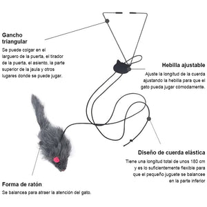 Juguete interactivo para gatos que rebota en la puerta