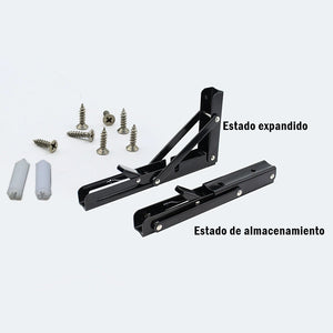 Soporte de pared con soporte triangular (2 piezas)