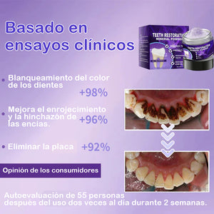 Polvo mineral para restauración dental