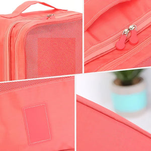 Bolsa de zapatos de viaje de doble capa, bolsa de zapatos impermeable y plegable, organizador, necesidades diarias
