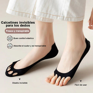 Calcetines de cinco dedos invisibles y transpirables (3 pares)