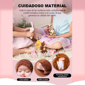 Mini muñecas bebé realistas con ropa