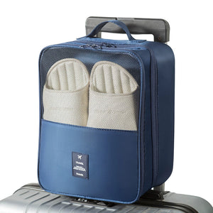 Bolsa de zapatos de viaje de doble capa, bolsa de zapatos impermeable y plegable, organizador, necesidades diarias