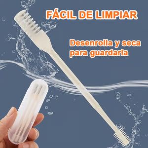 Afeitadora nasal portátil de doble cabezal para limpieza manual y segura del vello nasal