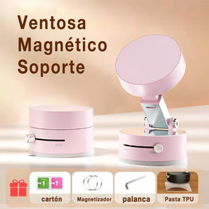 Soporte magnético para teléfono con ventosa al vacío