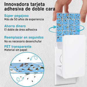 Trampa para insectos voladores de doble cara para interiores: atrapamoscas, mosquitos, polillas y más.