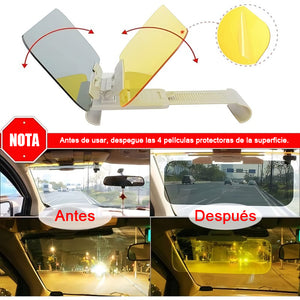 Extensión de visera para conducción con protección antideslumbrante para día y noche