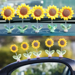 Adornos florales en el coche