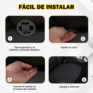 Funda de asiento de coche de filamento de viscosa transpirable y antideslizante