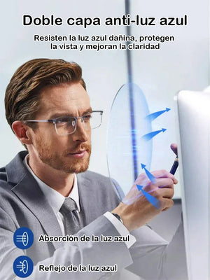 Gafas de lectura ultraligeras con zoom inteligente y antiluz azul